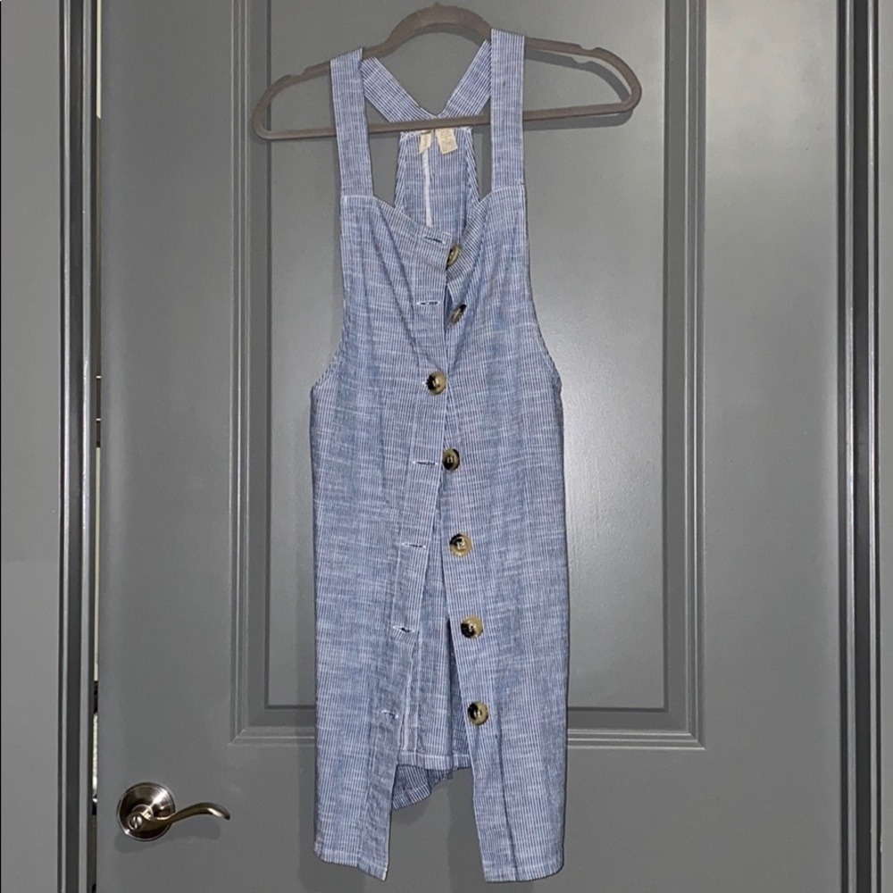 Light denim overall dress